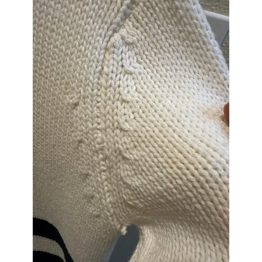 Rosebullet turtleneck - cream with navy stripes